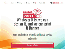 Tablet Screenshot of bulldogpress.com.au